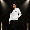 Bomber bianca donna logo coperto Studio GLS
