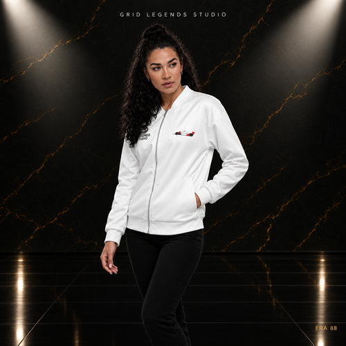 Bomber bianca donna logo coperto Studio GLS