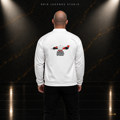 Bomber bianca retro uomo Studio GLS
