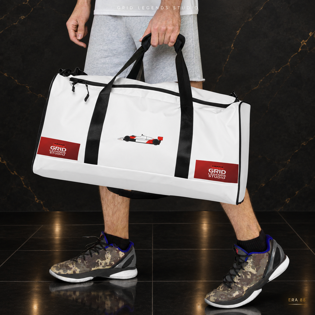 Borsone uomo grigio parete Studio GLS