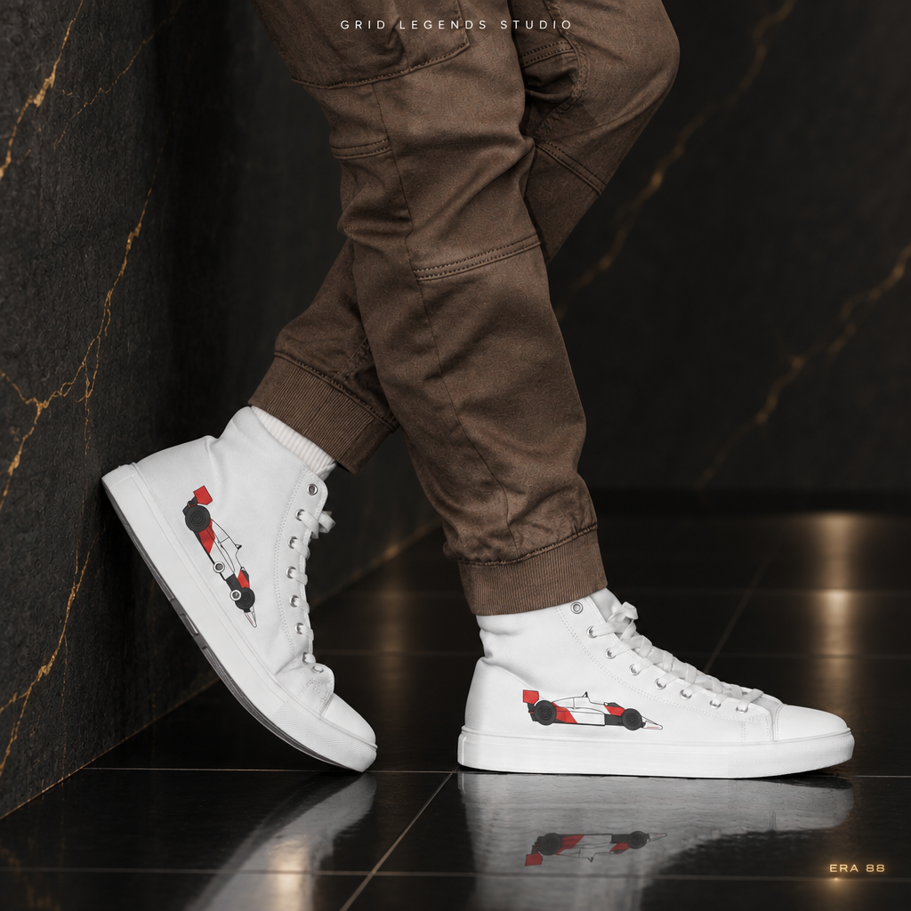 Sneakers cargo parete studio mattonelle