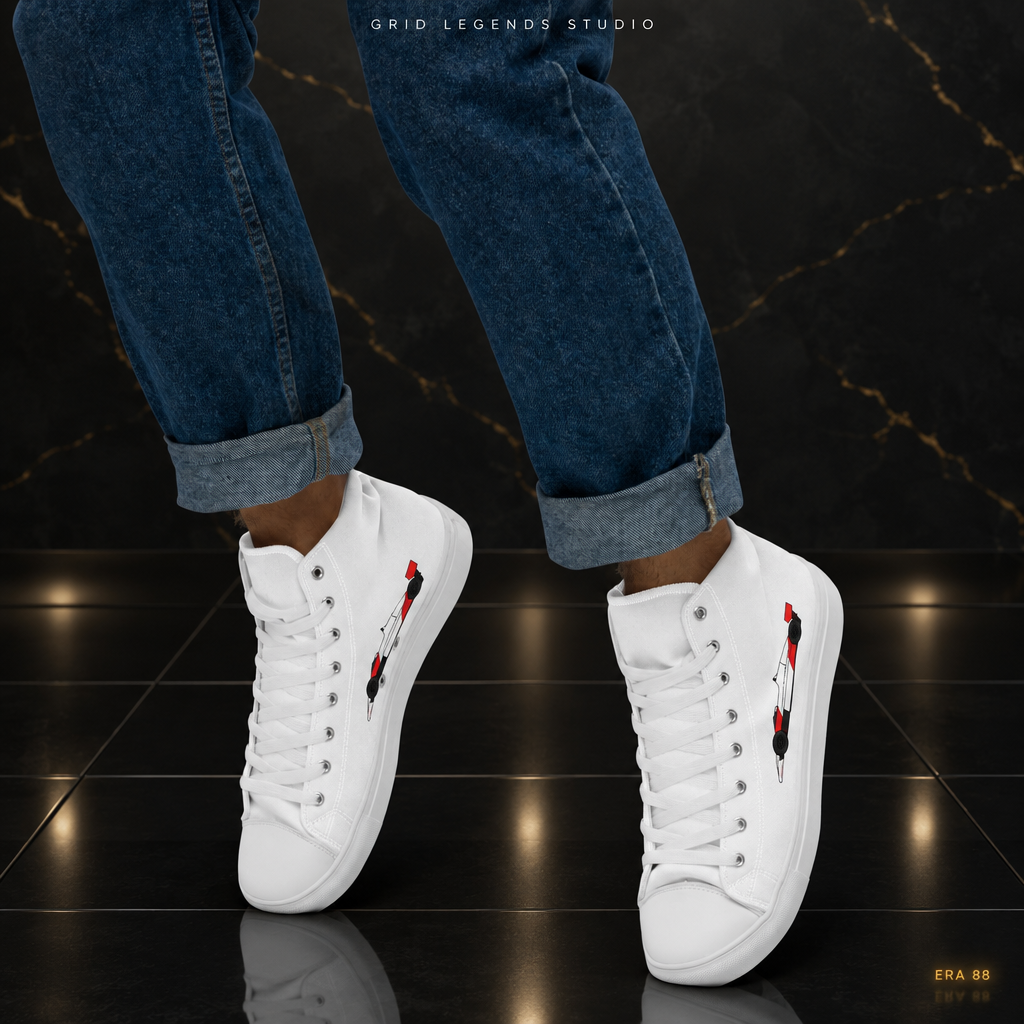 Sneakers gambe mattonelle nere